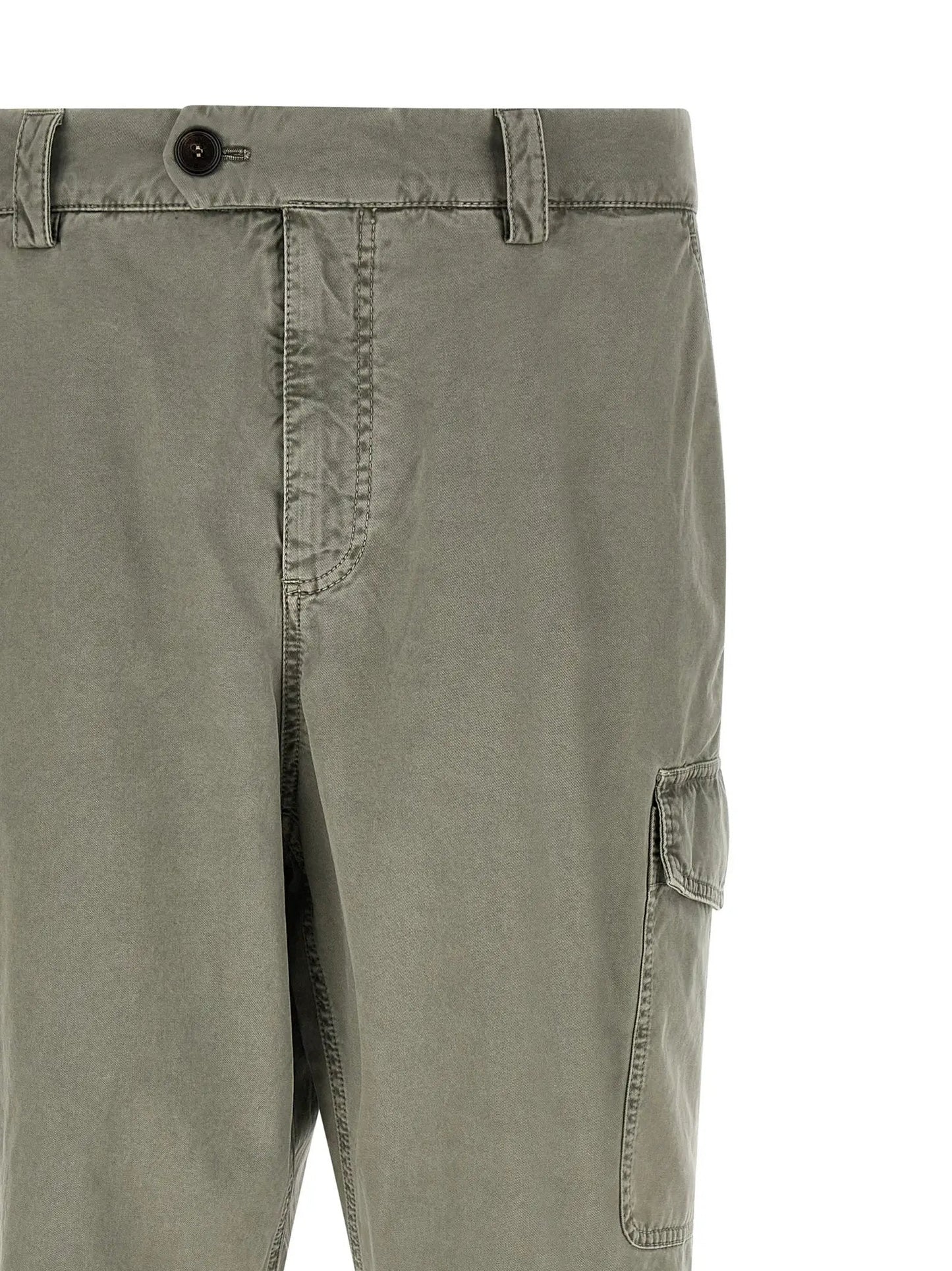 Brunello Cucinelli Bicolor Cotton Cargo Pants