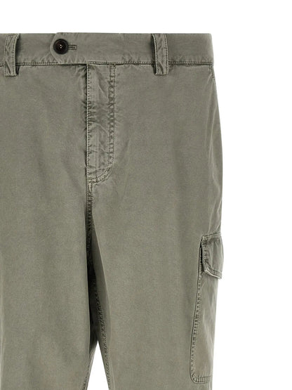 Brunello Cucinelli Bicolor Cotton Cargo Pants