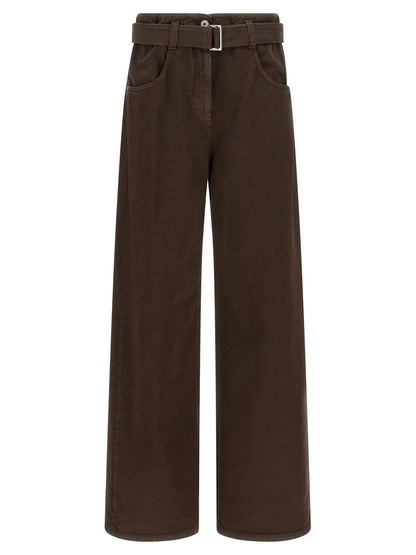 Brunello Cucinelli Brown Cotton Jeans Denim