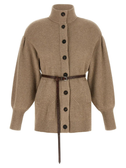 Brunello Cucinelli Beige Virgin Wool Cardigan
