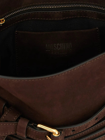 Moschino Brown Calfskin Handbag