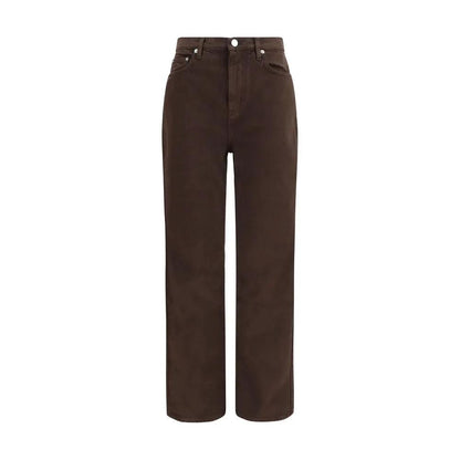 Loulou De Saison Brown Cotton Straight-Leg Jeans