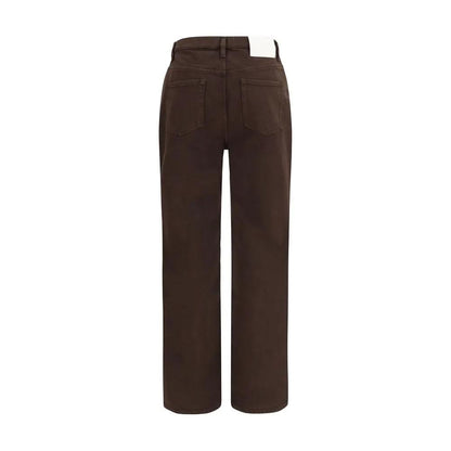 Loulou De Saison Brown Cotton Straight-Leg Jeans