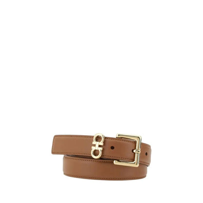 Ferragamo Brown Calf Leather Bos Taurus Regular Belt