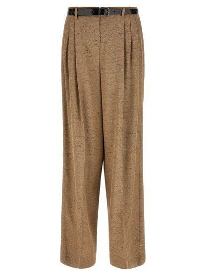 Dolce & Gabbana Beige Viscose Casual Pants
