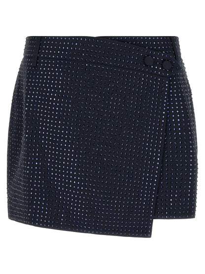 PINKO Blue Polyester Long Skirt
