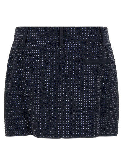 PINKO Blue Polyester Long Skirt