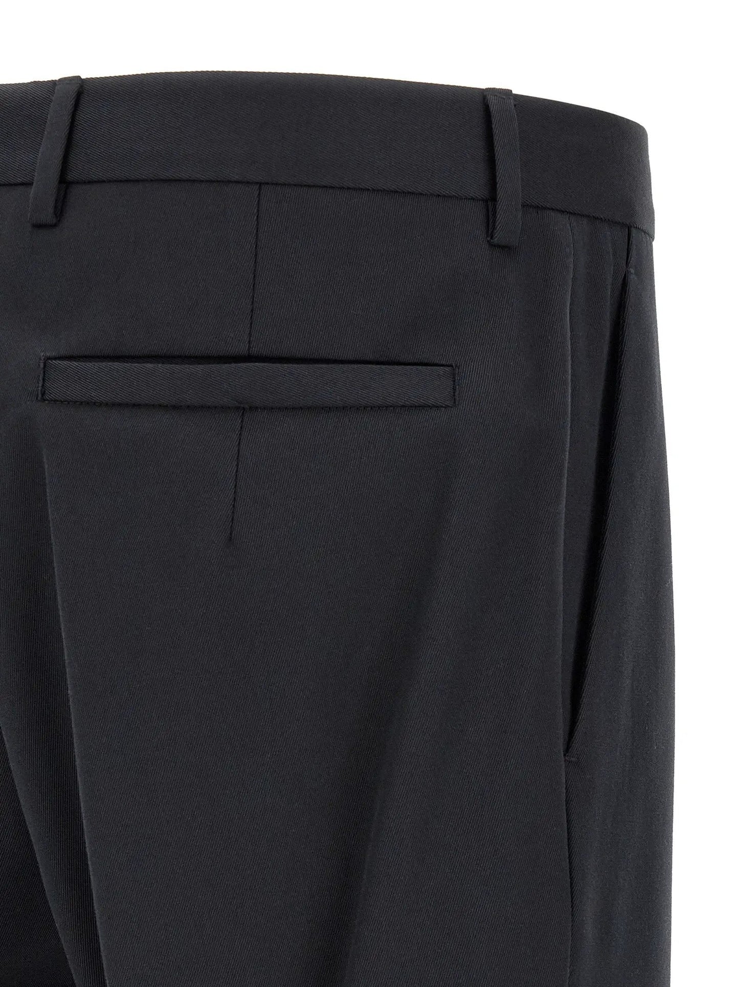 ZEGNA Blue Cotton Dress Pants