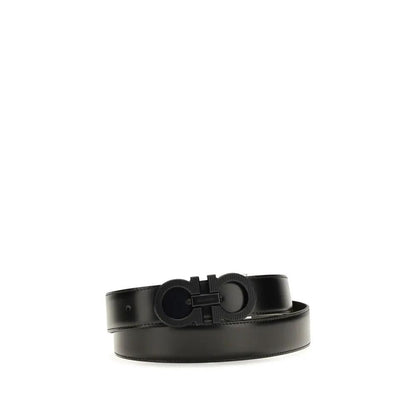 Ferragamo Black Calf Leather Belt
