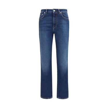 Dolce & Gabbana Blue Cotton Straight-Leg Jeans