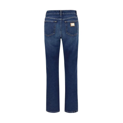 Dolce & Gabbana Blue Cotton Straight-Leg Jeans