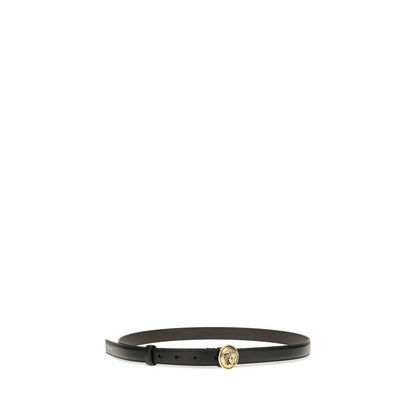Versace Black Calf Leather Bos Taurus Regular Belt
