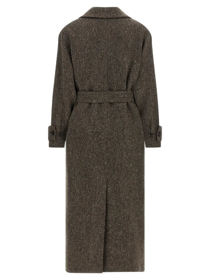 Kiton Brown Virgin Wool Coat