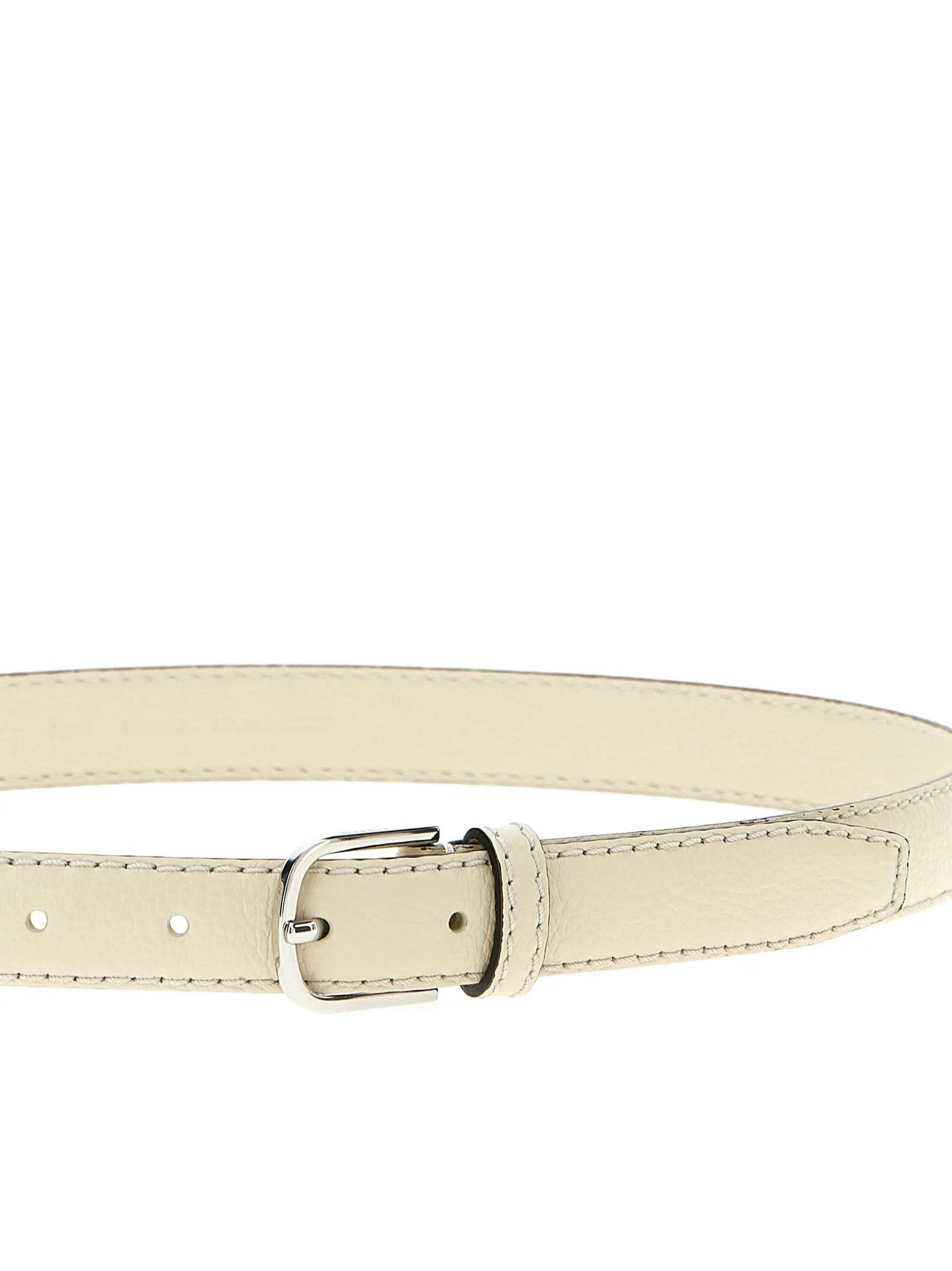 TOTEME White Leather Regular Belt