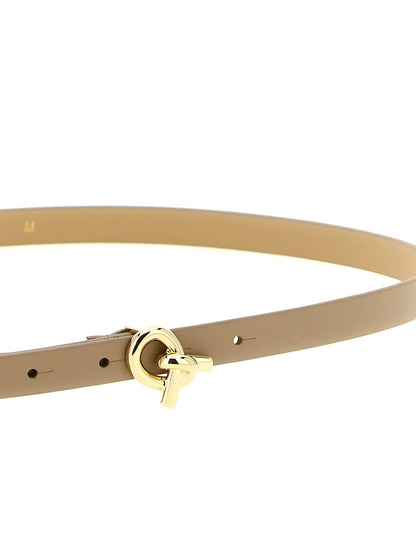 Fabiana Filippi Beige Leather Thin Belt