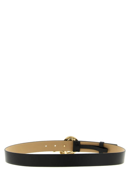 Fabiana Filippi Black Leather Thin Belt