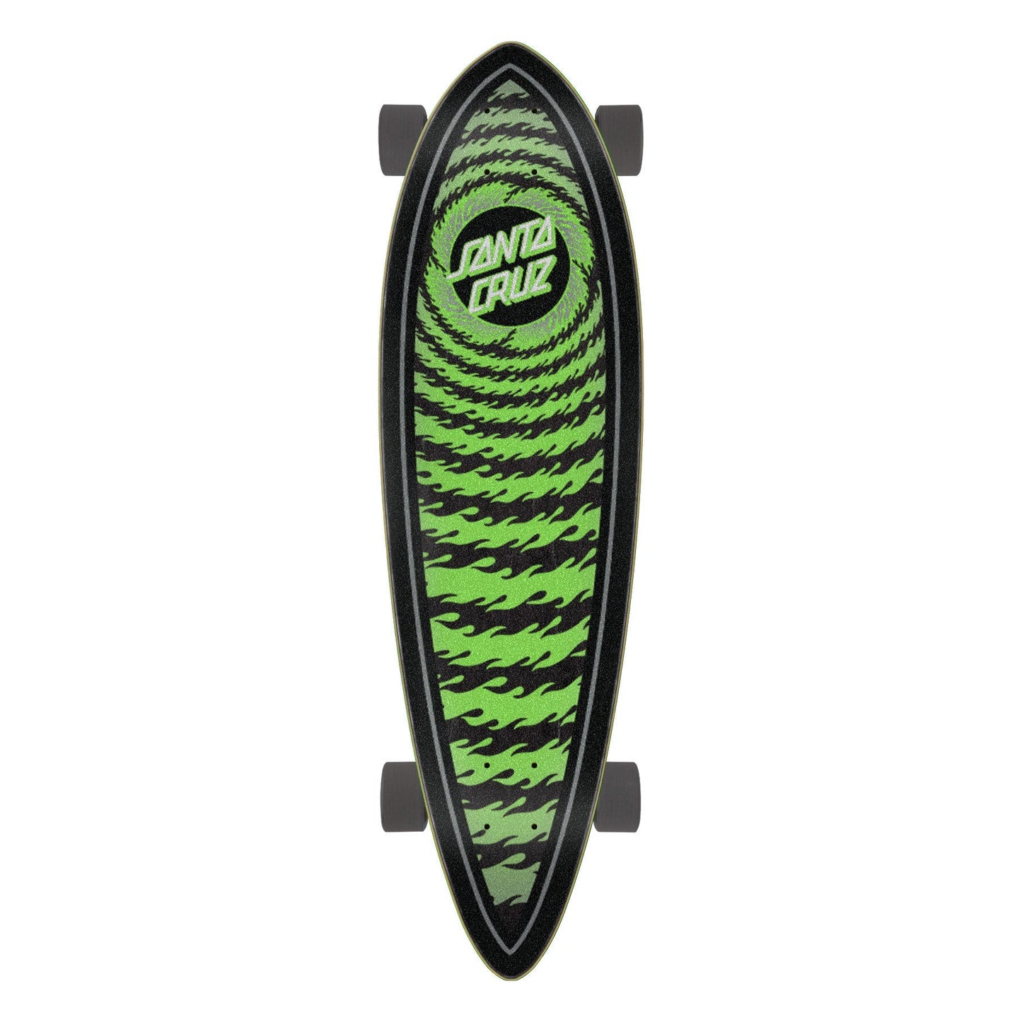 Santa Cruz Longboard Complete Flame Ringed Dot Pintail 9.2" x 33"