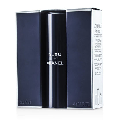 Chanel Bleu De Chanel Eau De Toilette Travel Spray & Two Refills  3x20ml/0.7oz