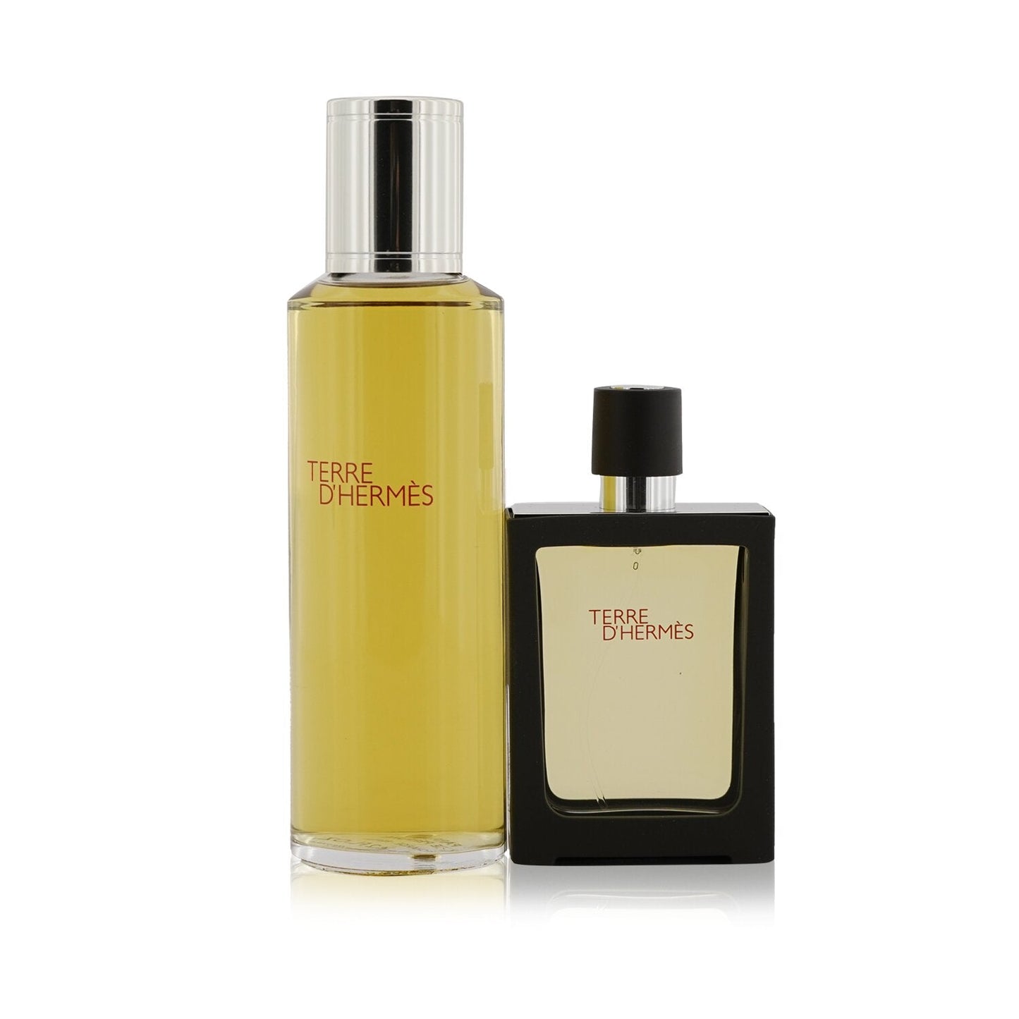 Hermes Terre D'Hermes Pure Parfum Refillable Spray 30ml/1oz + Refill 125ml/4.2oz  2pcs
