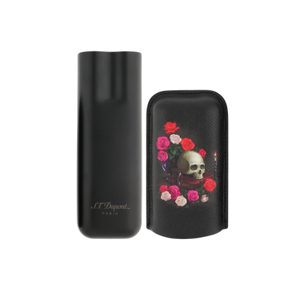 S.T. DUPONT 2 Cigar Case Memento Mori Black 183494