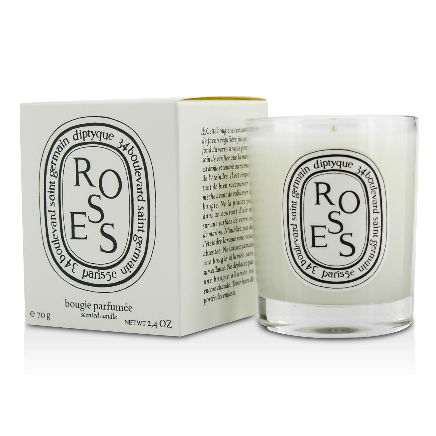 Diptyque Scented Candle - Roses  190g/6.5oz