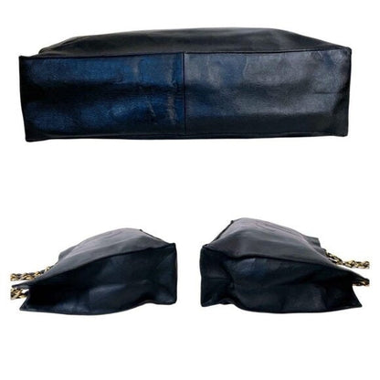 Authentic CHANEL Jumbo XL Shopping Tote Bag Timeless Classic Black Lambskin