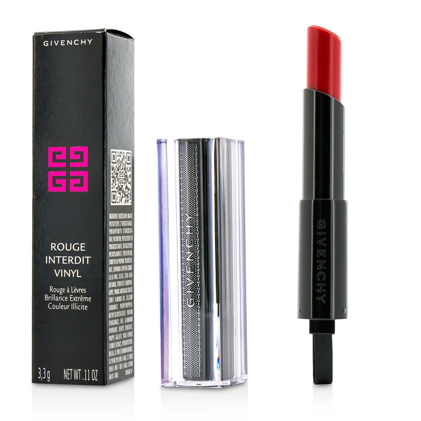 Givenchy Rouge Interdit Vinyl Extreme Shine Lipstick - # 06 Rose Sulfureux (Unboxed)  3.3g/0.11oz