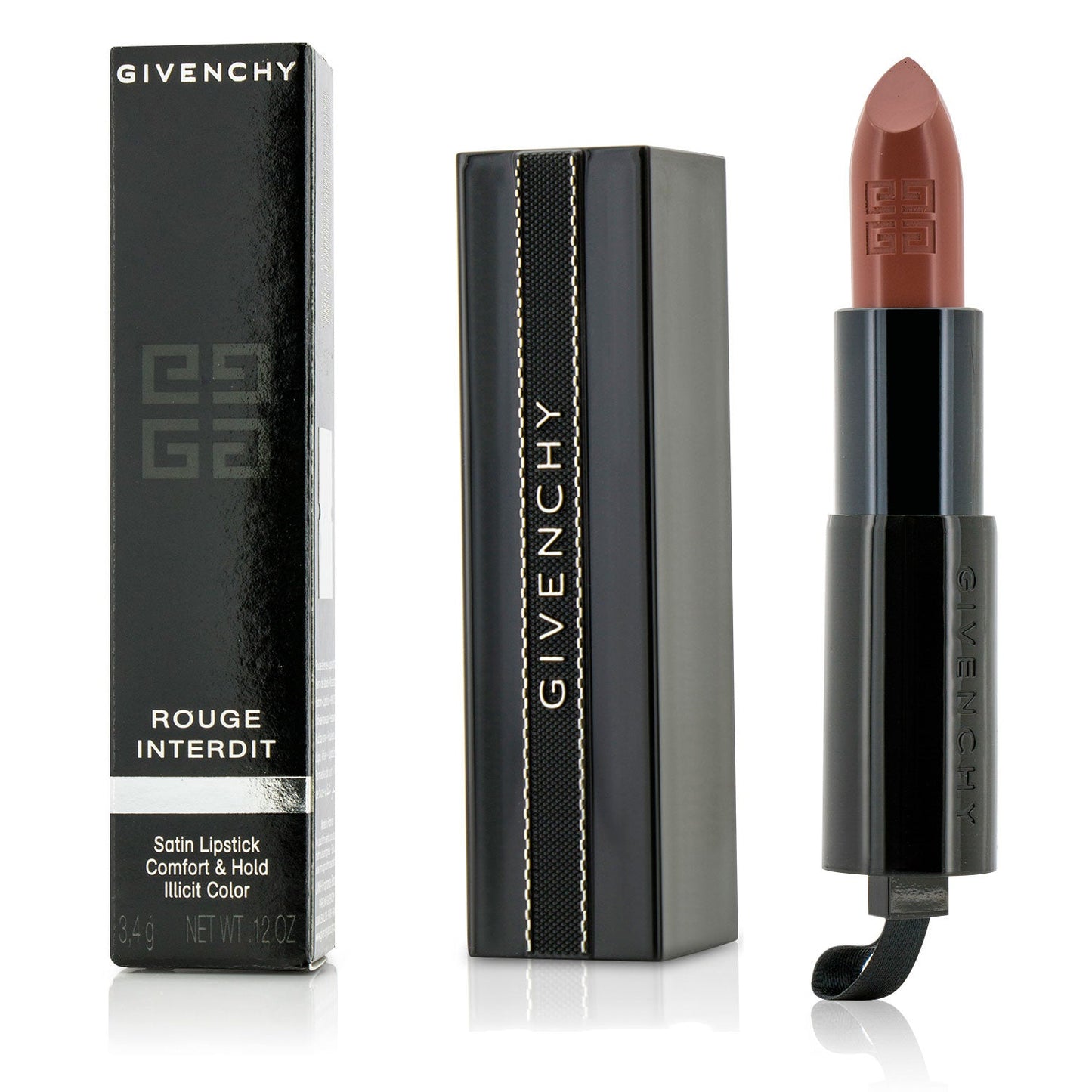 Givenchy Rouge Interdit Satin Lipstick - # 8 Framboise Obscur  3.4g/0.12oz