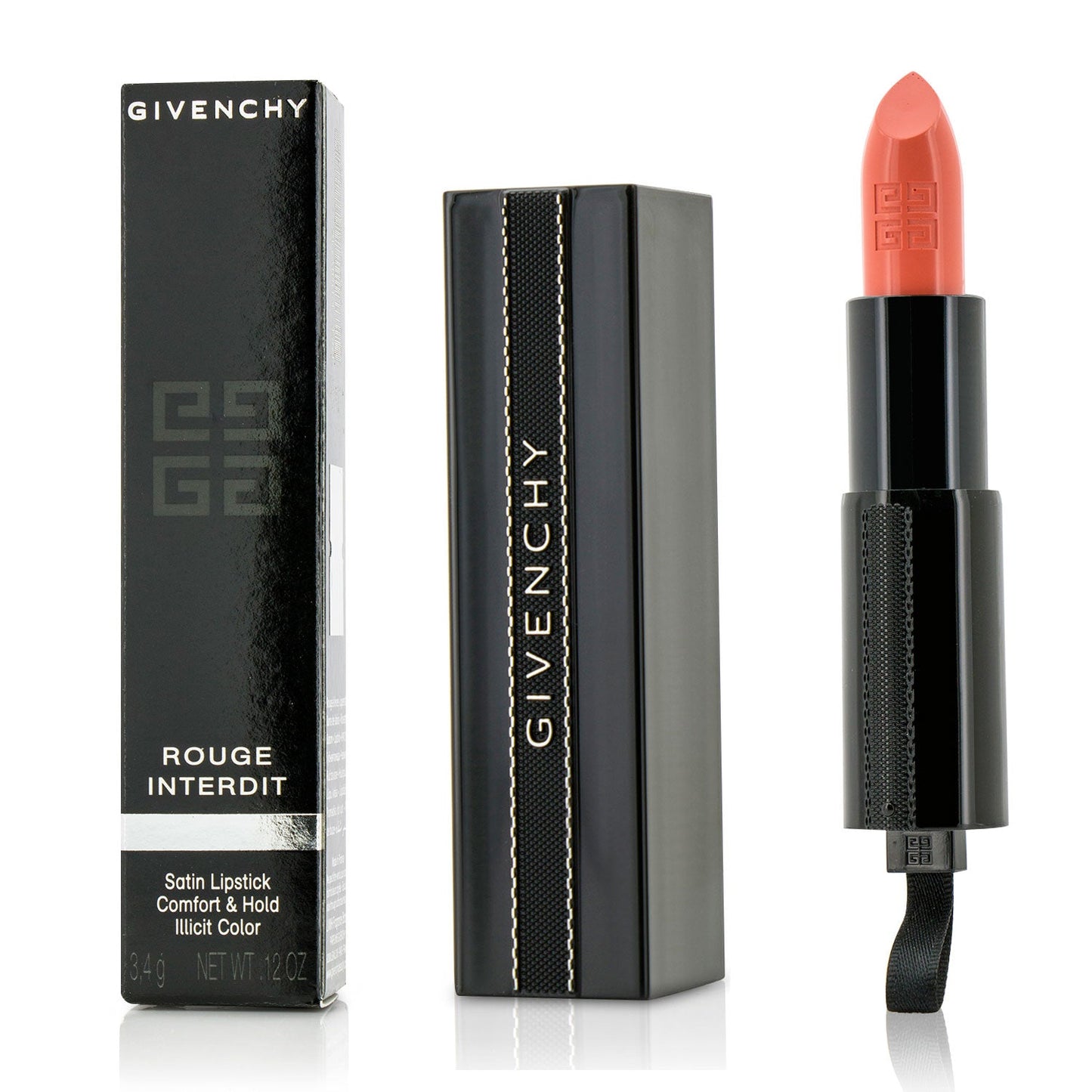 Givenchy Rouge Interdit Satin Lipstick - # 8 Framboise Obscur  3.4g/0.12oz
