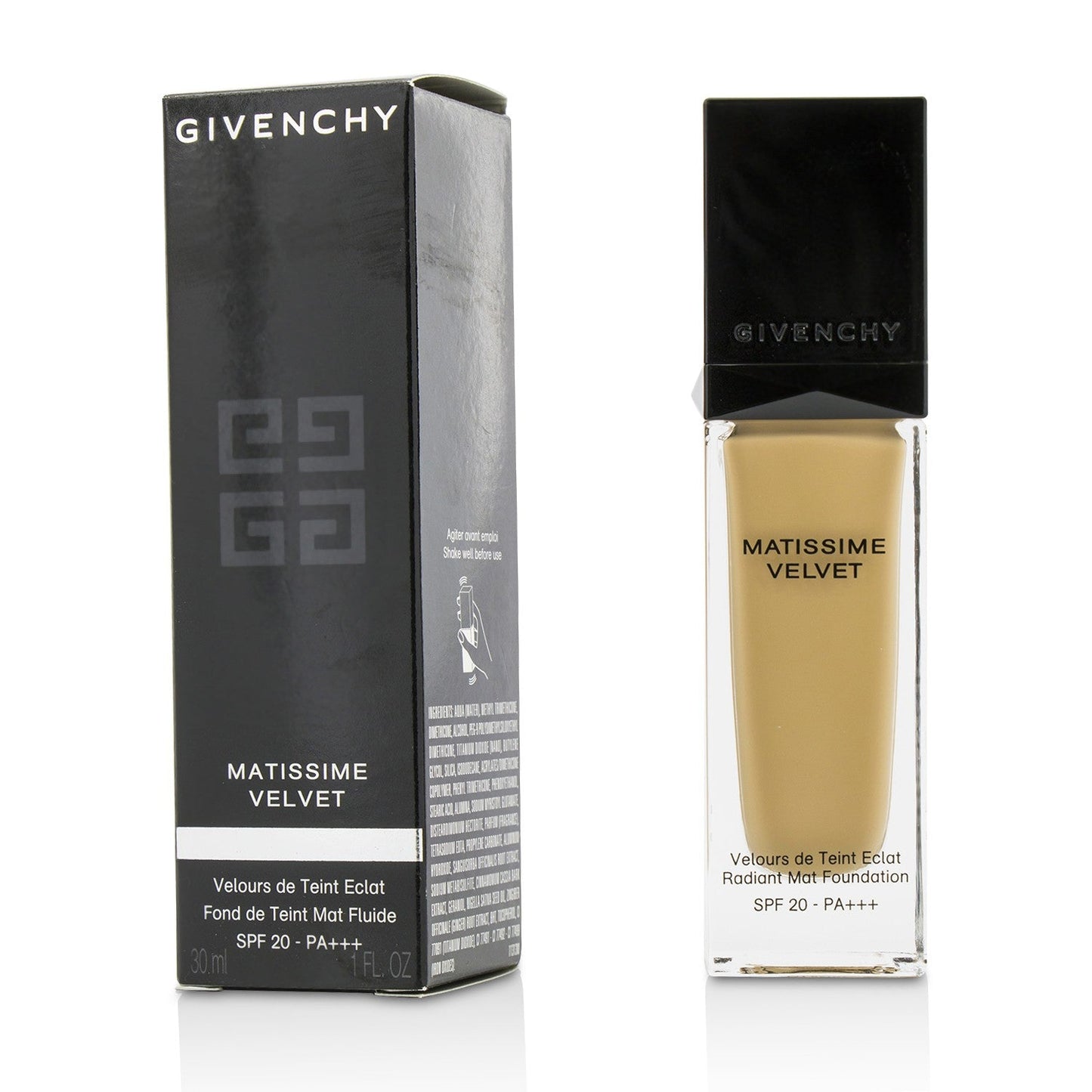 Givenchy Matissime Velvet Radiant Mat Fluid Foundation SPF 20 - #01 Mat Porcelain (Box Slightly Damaged)  30ml/1oz