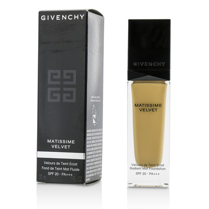 Givenchy Matissime Velvet Radiant Mat Fluid Foundation SPF 20 - #01 Mat Porcelain (Box Slightly Damaged)  30ml/1oz