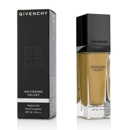 Givenchy Matissime Velvet Radiant Mat Fluid Foundation SPF 20 - #01 Mat Porcelain (Box Slightly Damaged)  30ml/1oz