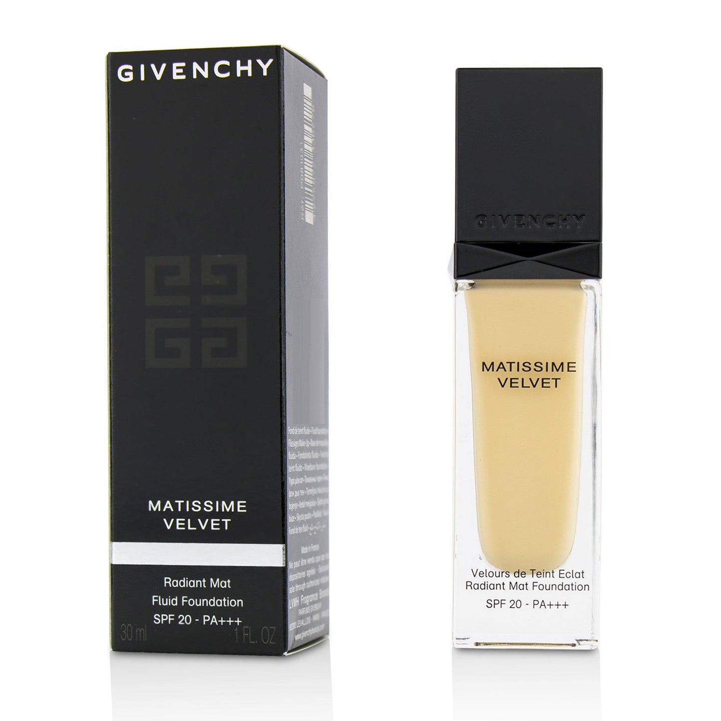 Givenchy Matissime Velvet Radiant Mat Fluid Foundation SPF 20 - #01 Mat Porcelain (Box Slightly Damaged)  30ml/1oz