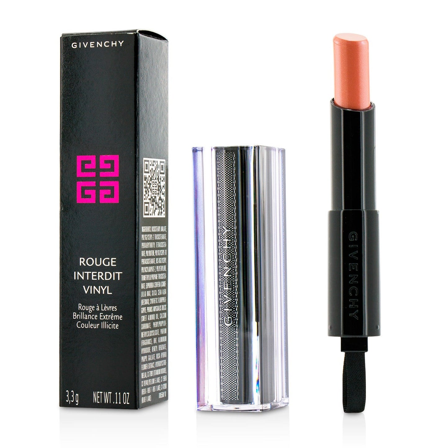 Givenchy Rouge Interdit Vinyl Extreme Shine Lipstick - # 08 Orange Magnetique  3.3g/0.11oz