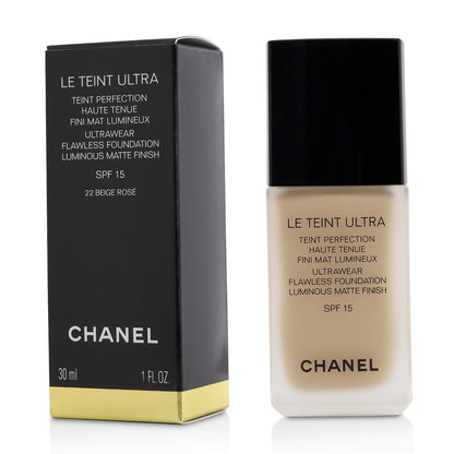 Chanel Le Teint Ultra Ultrawear Flawless Foundation Luminous Matte Finish SPF15 - # 12 Beige Rose  30ml/1oz