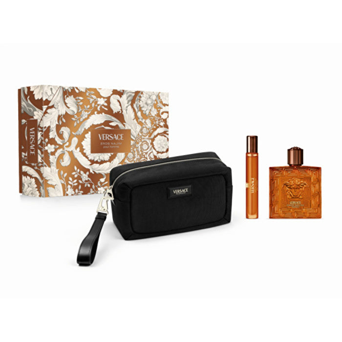 Versace Eros Najim For Men - 3 Pc Gift Set Parfum Spray 0.3oz Parfum Spray (mini) Pouch 90ml/3.4oz
