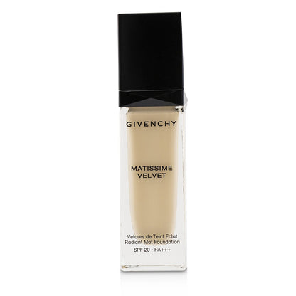 Givenchy Matissime Velvet Radiant Mat Fluid Foundation SPF 20 - #01 Mat Porcelain (Box Slightly Damaged)  30ml/1oz