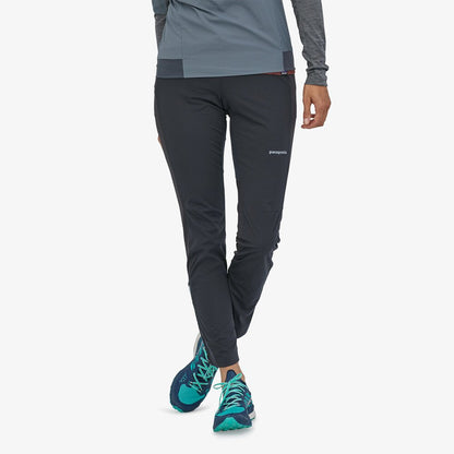 Patagonia Women's Wind Shield Pants Pantalone legging da donna in soft shell Nero Black