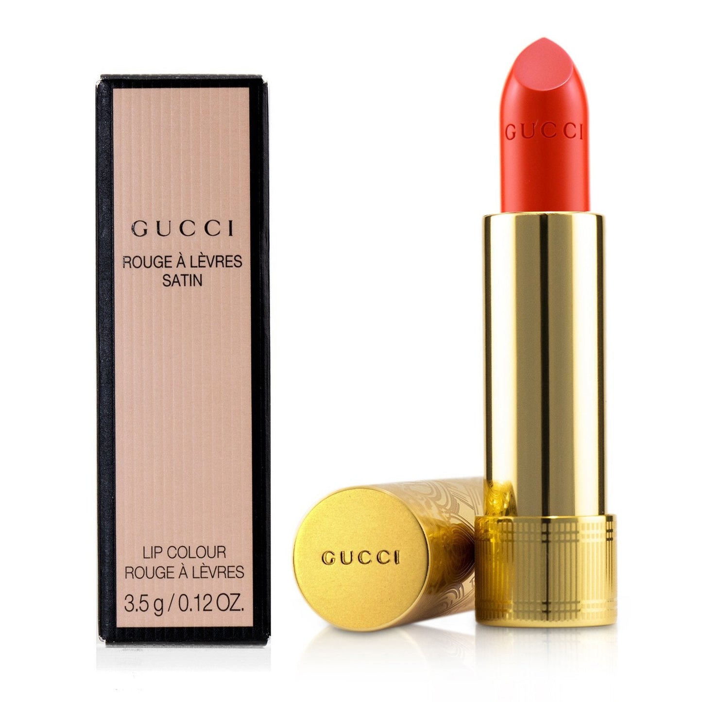 Gucci Rouge A Levres Satin Lip Colour - # 302 Agatha Orange  3.5g/0.12oz