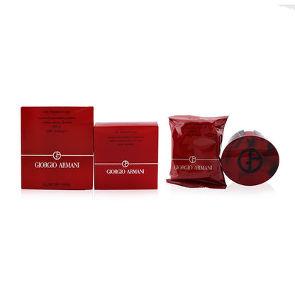 Giorgio Armani My Armani To Go Essence In Foundation Cushion SPF 23 (With Rouge Malachite Case) - # 2  15g/0.53oz