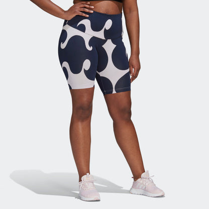 Women's adidas Marimekko Rib Knee-Length Short Tights (Plus Size)