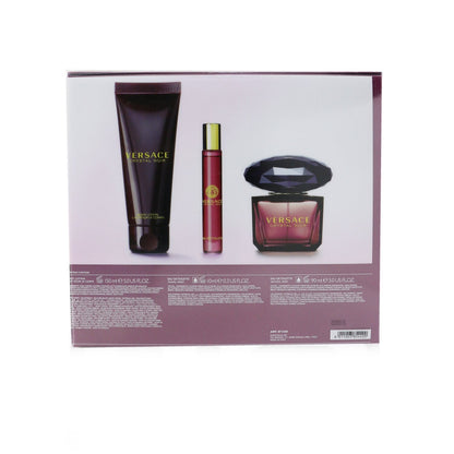 Versace Crystal Noir Coffret: Eau De Toilette Spray 90ml/3oz + Body Lotion 150ml/5oz + EDT Travel Spray 10ml/0.3oz  3pcs