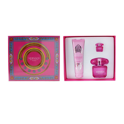 Versace Bright Crystal Absolu Coffret: Eau De Parfum Spray  90ml/3oz + Shower Gel  150ml/5oz + Eau De Parfum 5ml/0.17oz  3pcs