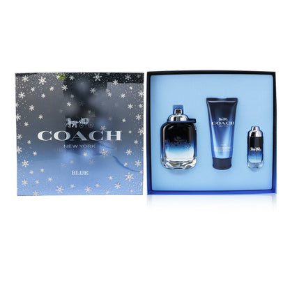 Coach Blue Coffret: Eau De Toilette Spray 100ml/3.3oz + Eau De Toilette Spray 15ml/0.5oz + Shower Gel 100ml/3.3oz  3pcs