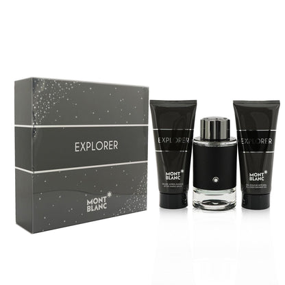 Montblanc Explorer Coffret : Eau De Perfum Spray 100ml/3.3oz + After Shave Balm 100ml/3.3oz + Shower Gel 100ml/3.3oz  3pcs
