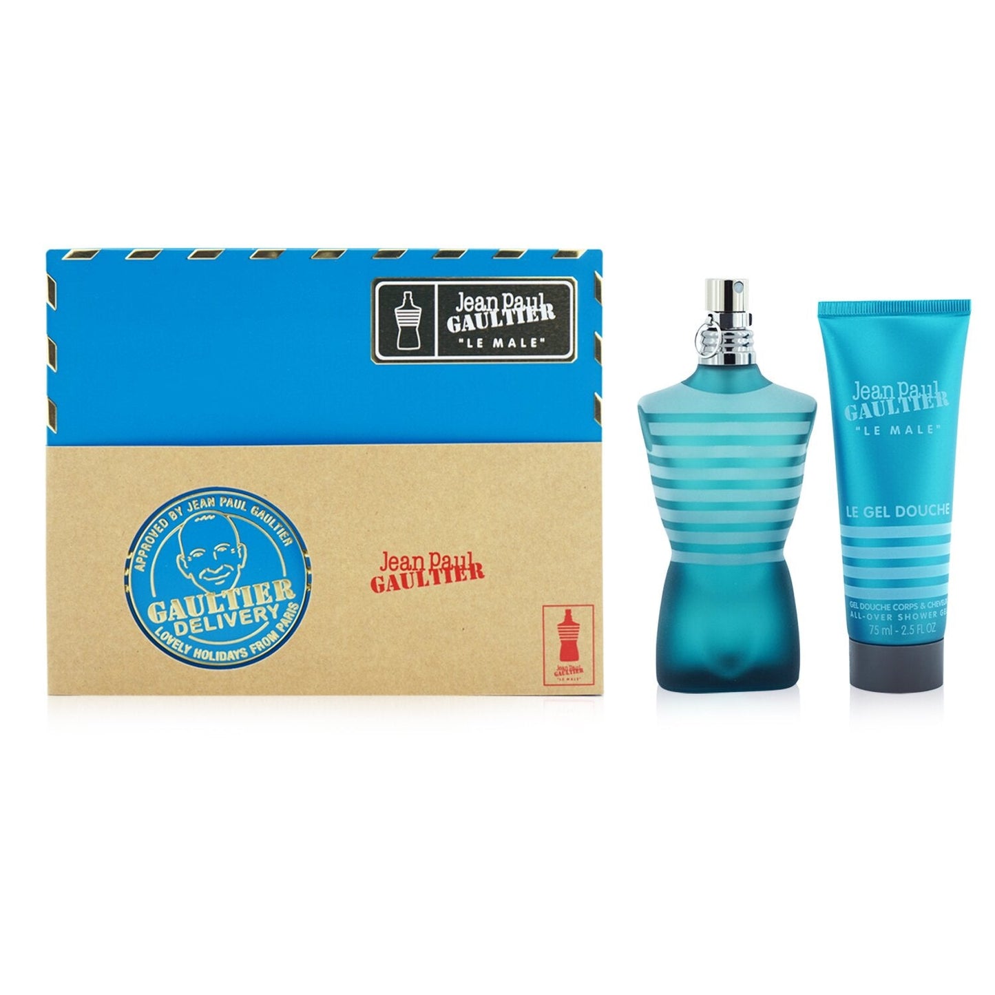 Jean Paul Gaultier Le Male Coffret: Eau De Toilette Spray 75ml/7.5oz + All Over Shower Gel 75ml/2.5oz  2pcs