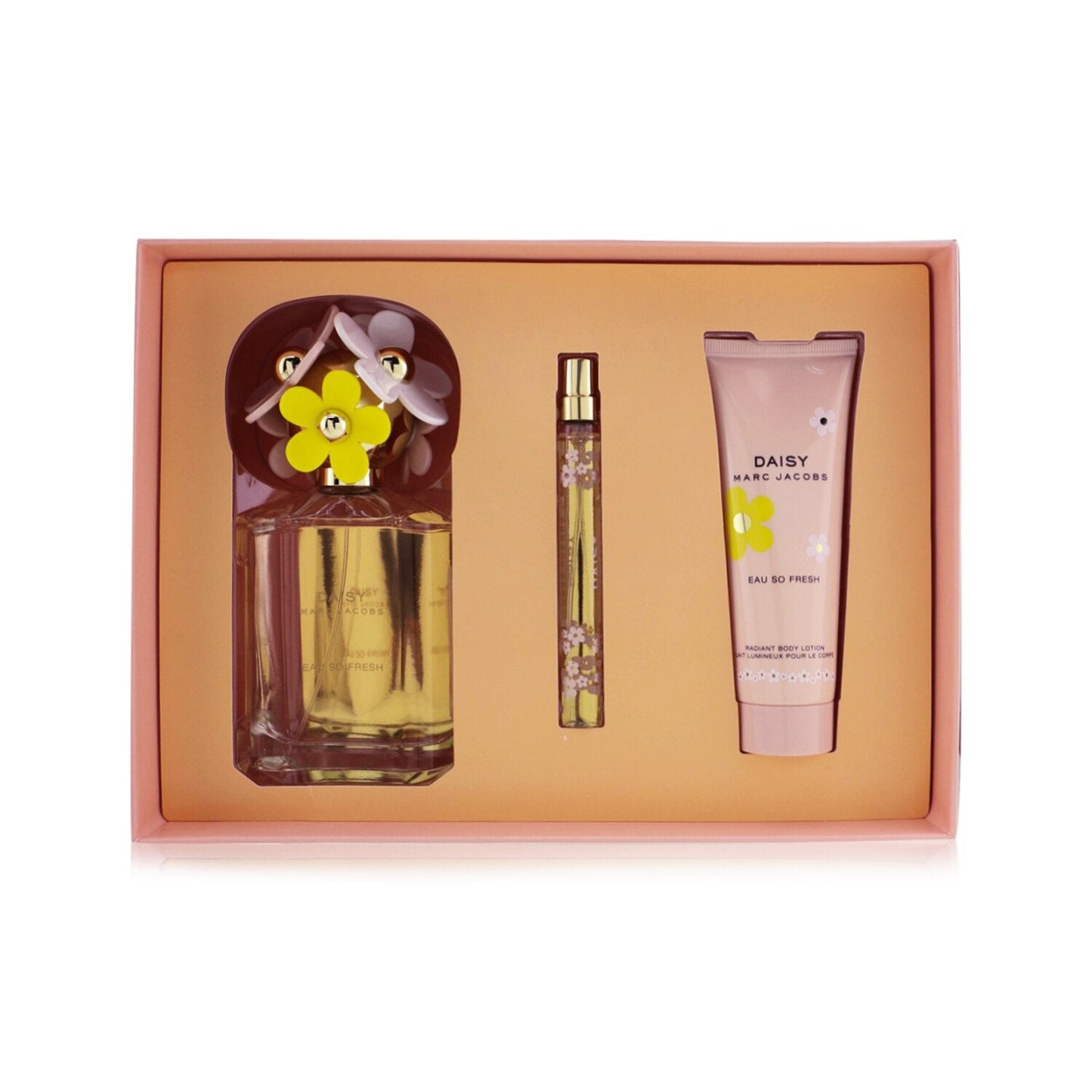 Marc Jacobs Daisy Eau So Fresh Coffret: Eau De Toilette Spray 125ml/4.2oz + Radiant Body Lotion 75ml/2.5oz + Eau De Toilette Spray 10ml/0.33oz  3pcs