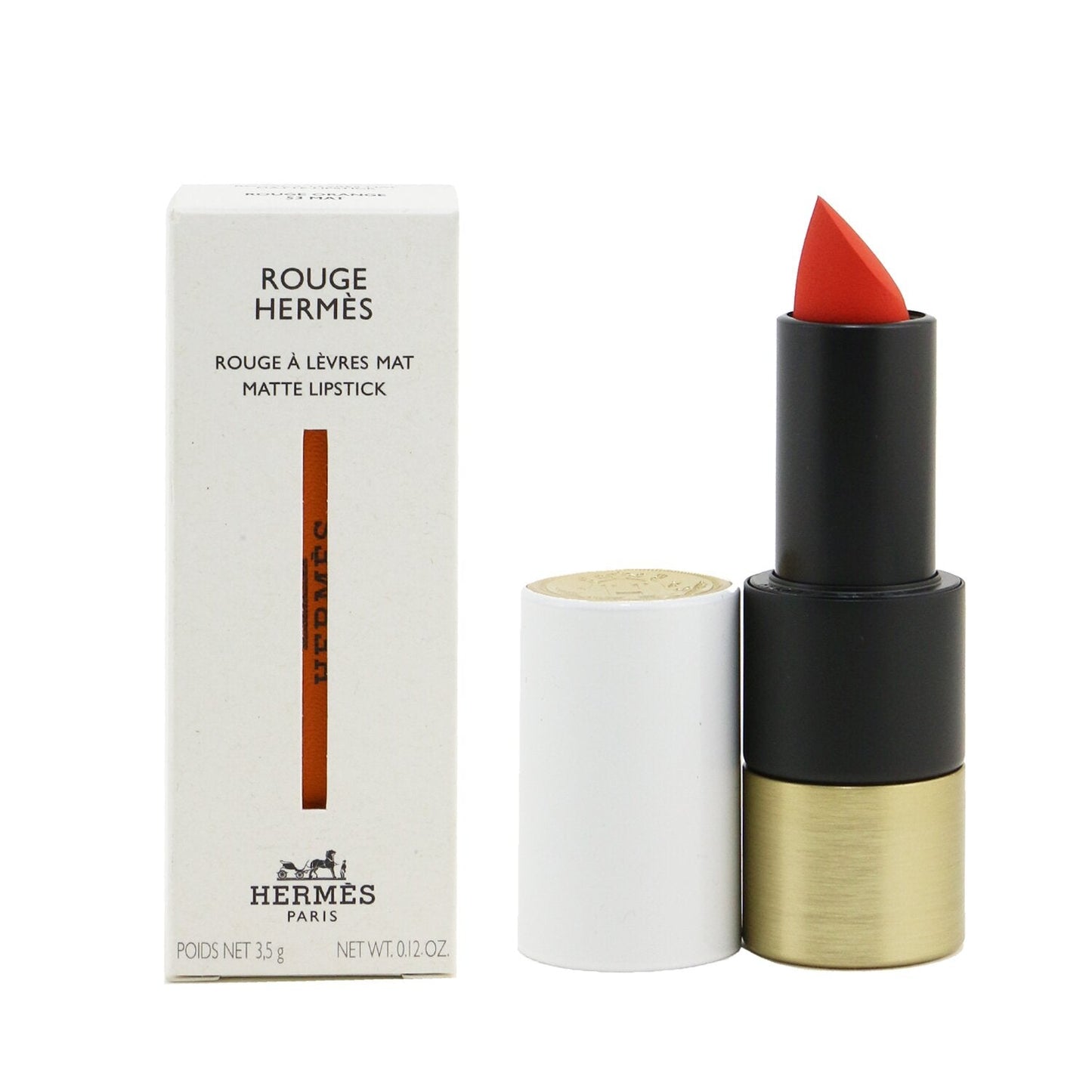 Hermes Rouge Hermes Matte Lipstick - # 71 Orange Brule (Mat)  3.5g/0.12oz