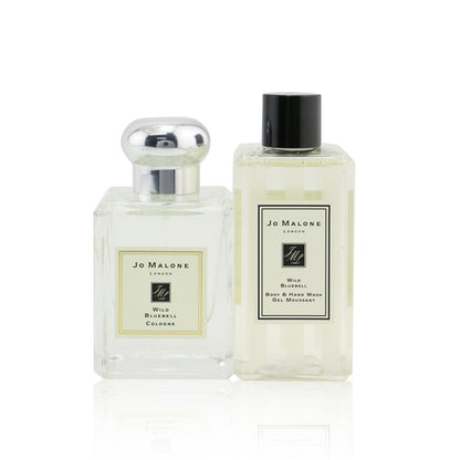 Jo Malone Wild Bluebell Travel Kit: Cologne Spray 50ml/1.7oz + Body & Hand Wash 100ml/3.4oz + Pouch  2pcs+Pouch
