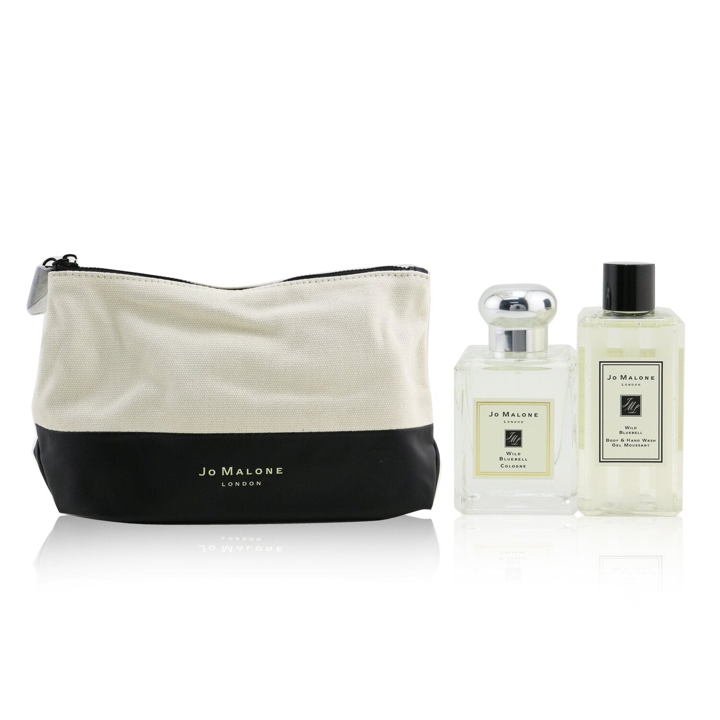 Jo Malone Wild Bluebell Travel Kit: Cologne Spray 50ml/1.7oz + Body & Hand Wash 100ml/3.4oz + Pouch  2pcs+Pouch